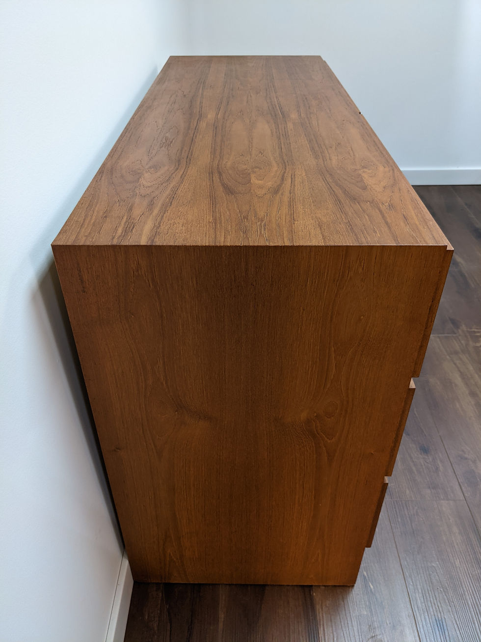 Thumbnail: Danish Modern Teak Six Drawer Lowboy Dresser By Vinde