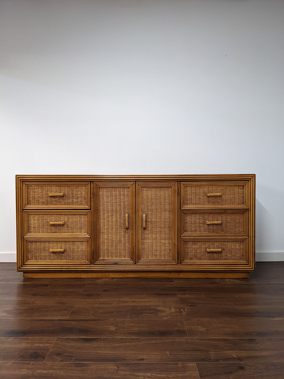 Wicker Rattan Nine Drawer Dresser By Vaughan of Virginia | 15Two Home