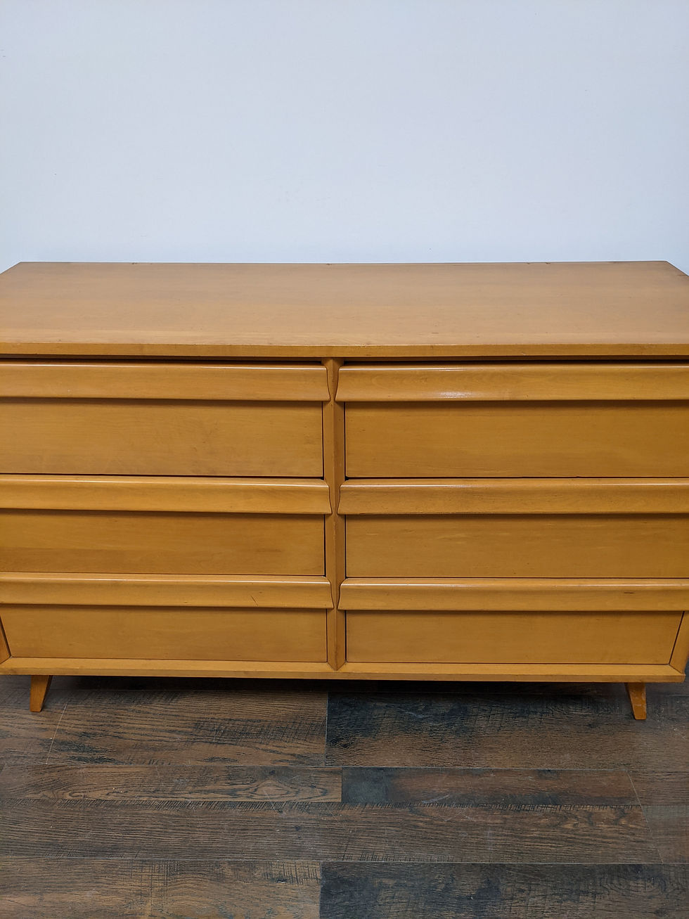 Thumbnail: MCM Long Six Drawer Dresser By Baumritter