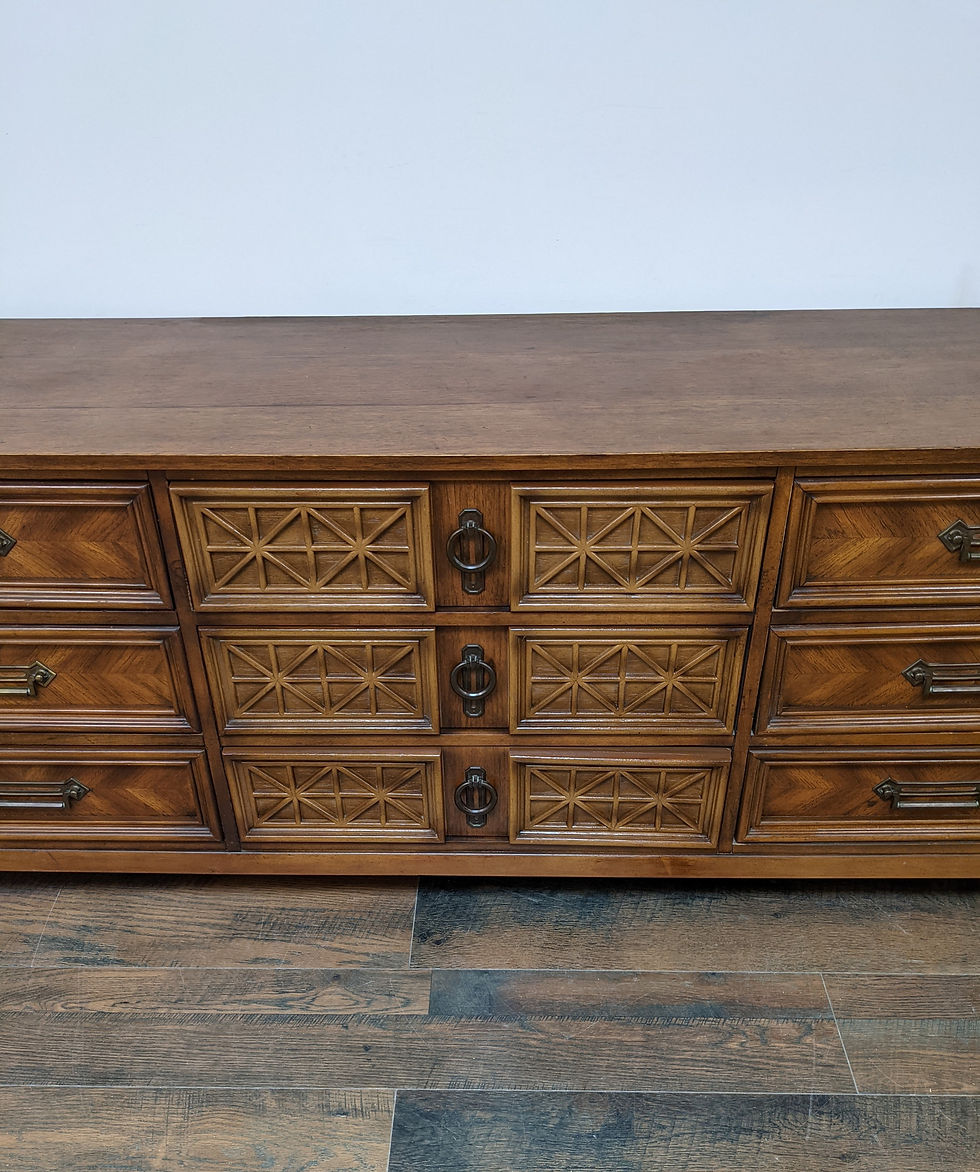 Thumbnail: MCM Long Nine Drawer Dresser