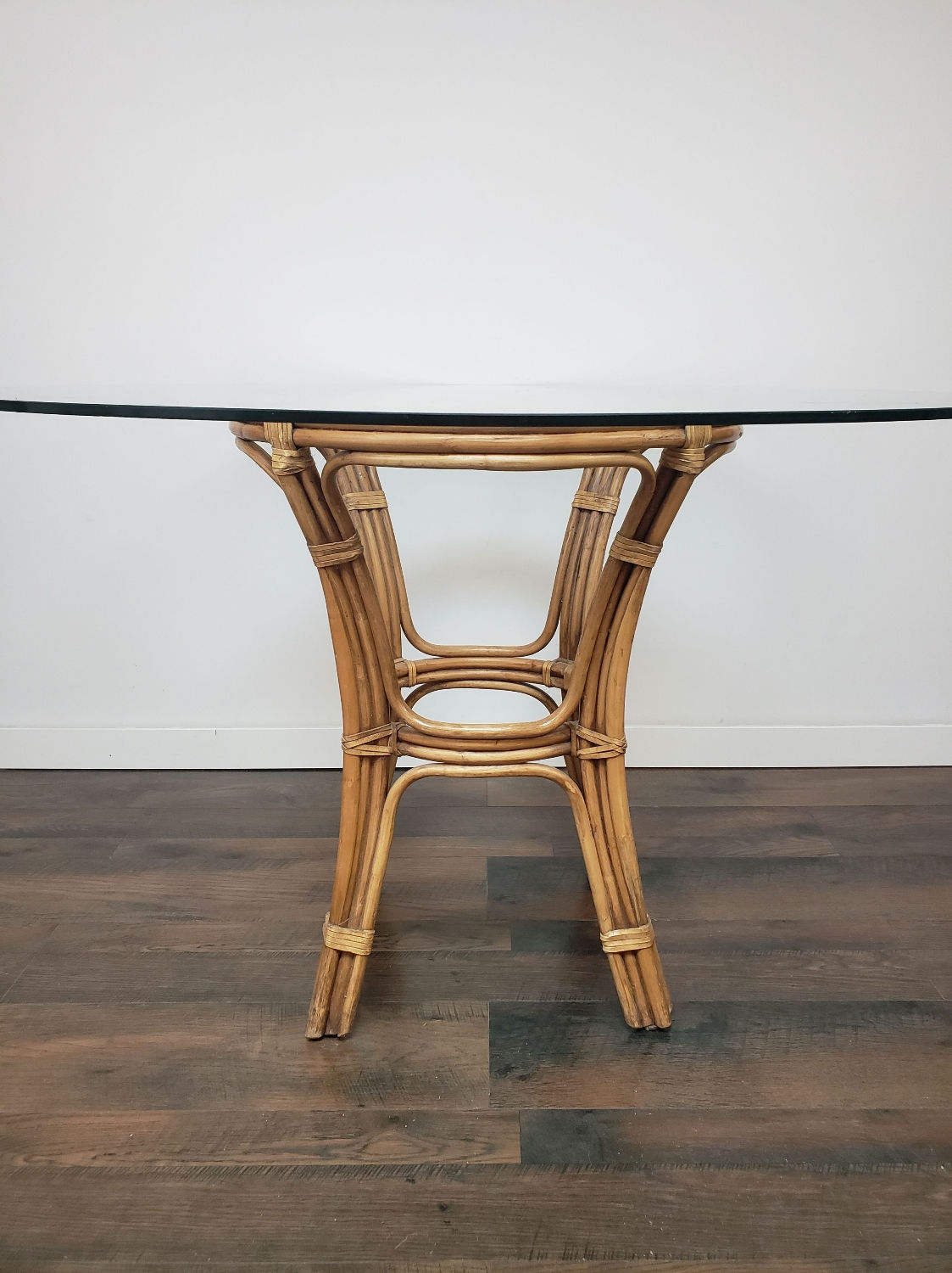 Round Rattan Dining Table 