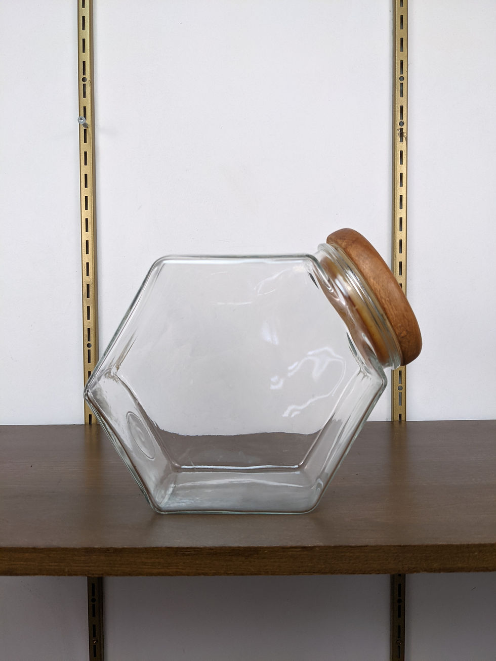 Thumbnail: Wood & Glass Canister Set