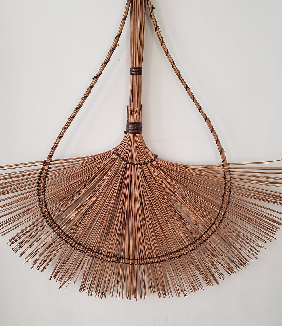 Thumbnail: Boho Rattan Rug Beater Wall Decor 