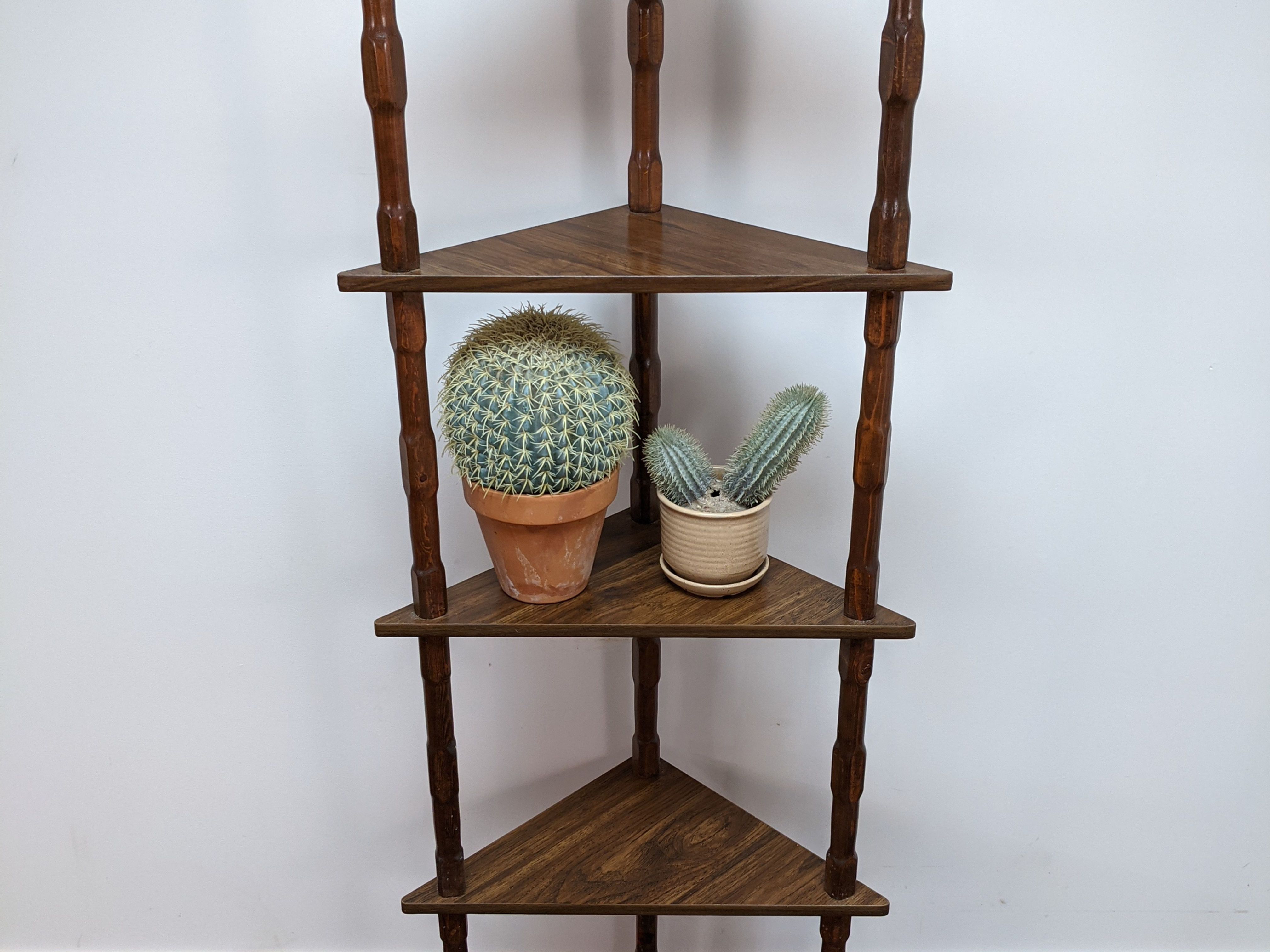 MCM Corner Plant Stand Shelf
