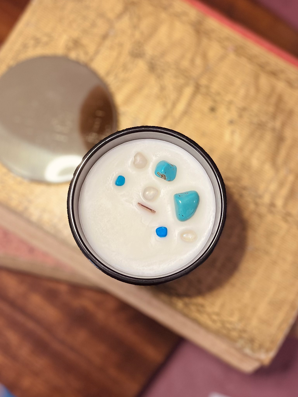 Thumbnail: December Birthstone Candle with Turquoise Gemstone