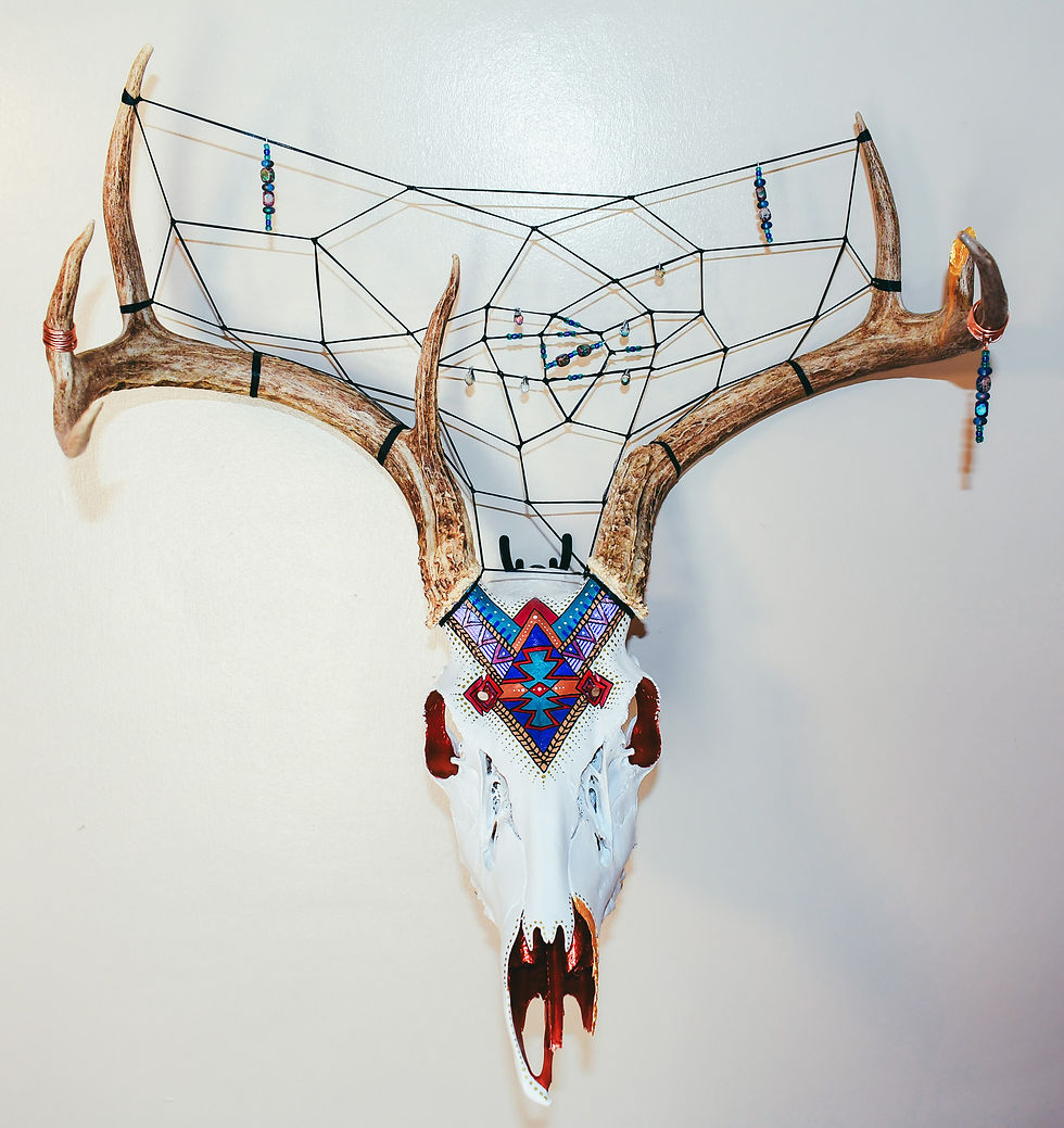 Hand Painted White Tail