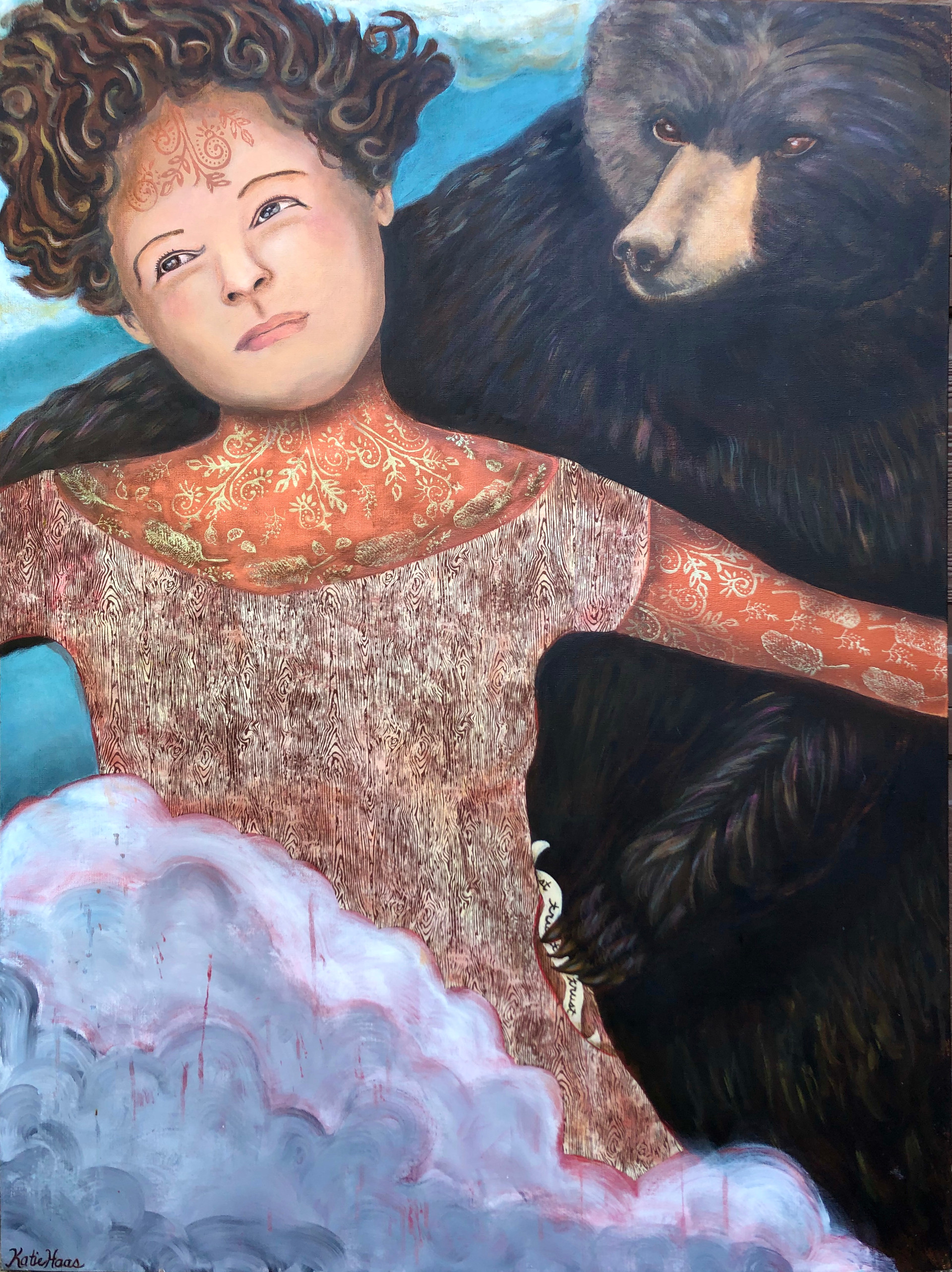 Trust 4' X 3' acrylic and collage