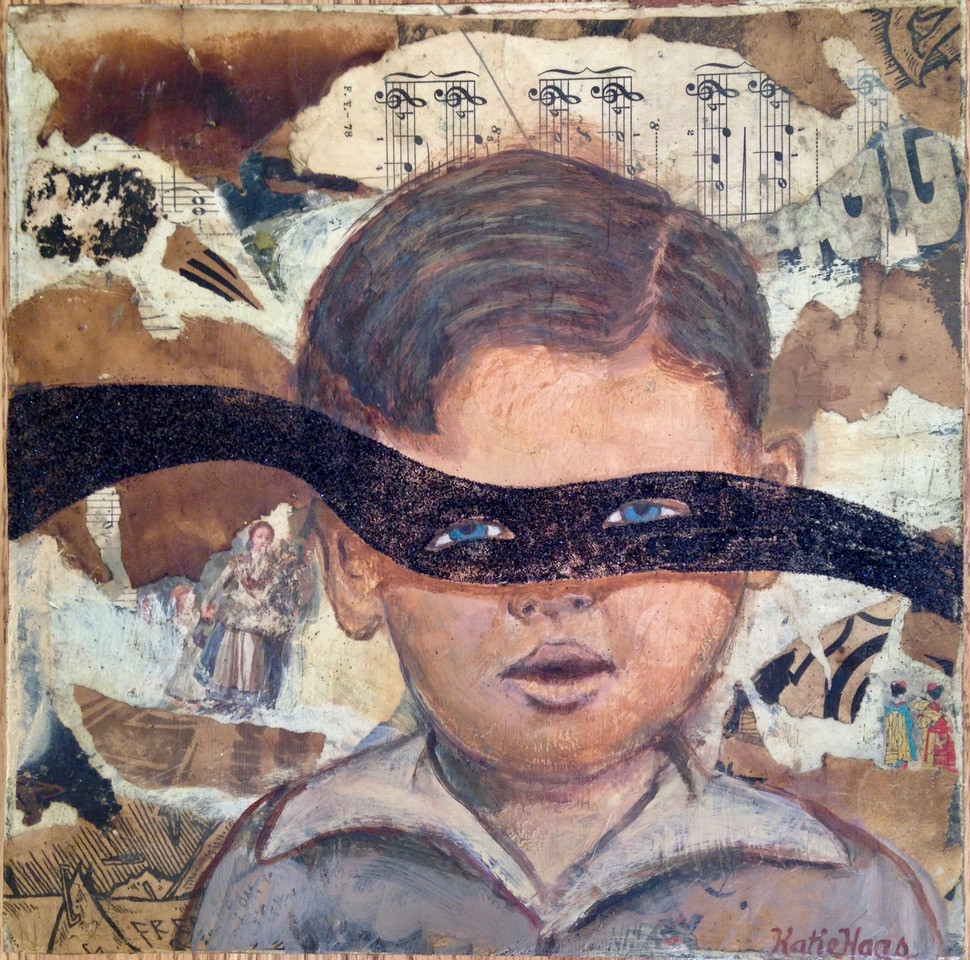 Passing Fancy 12" X 12" acrylic and collage