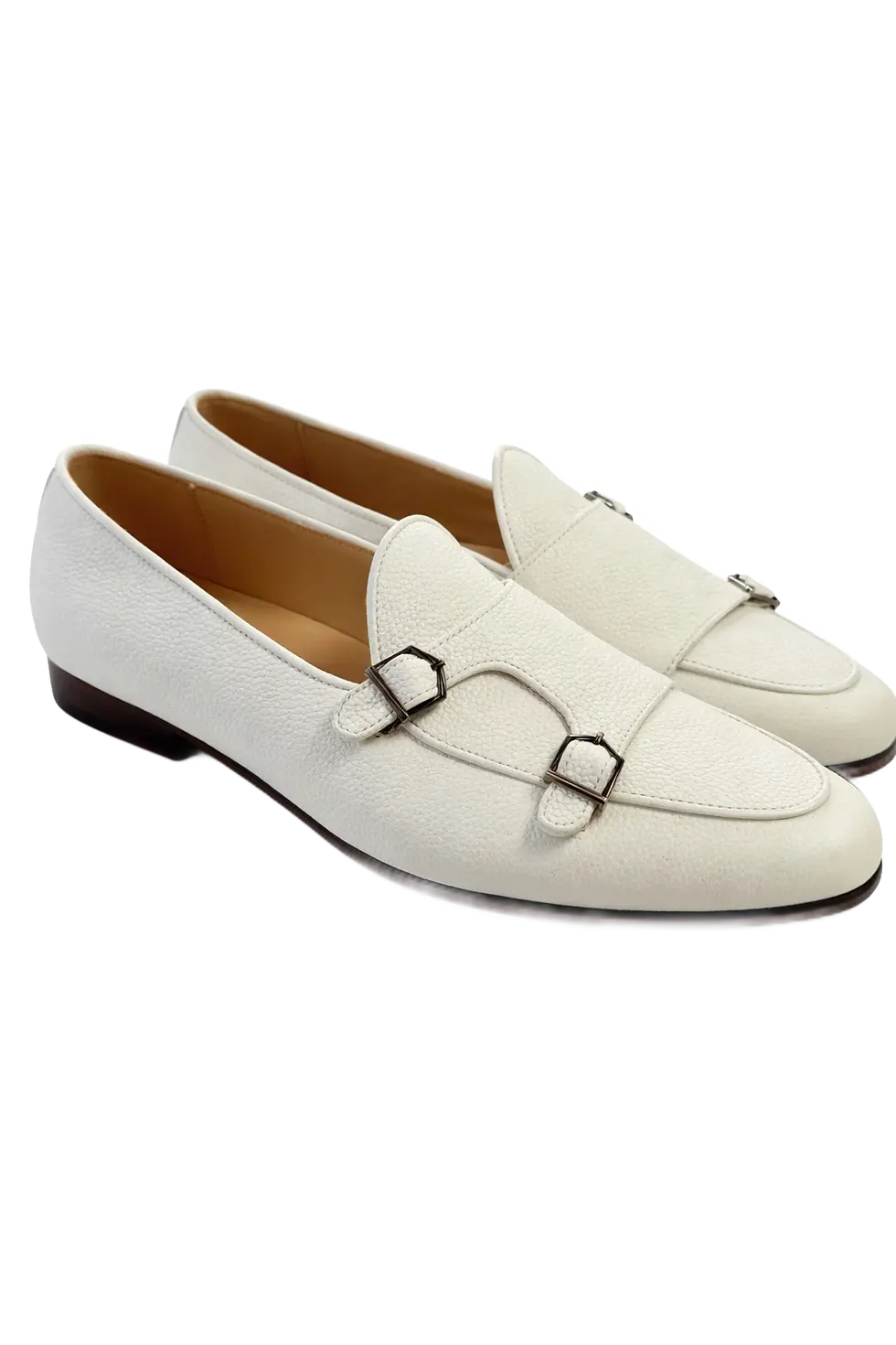 נעלי Italian Monk Loafer בהזמנה אישית בצבע לבן