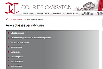 Jurisprudence Cour de Cassation