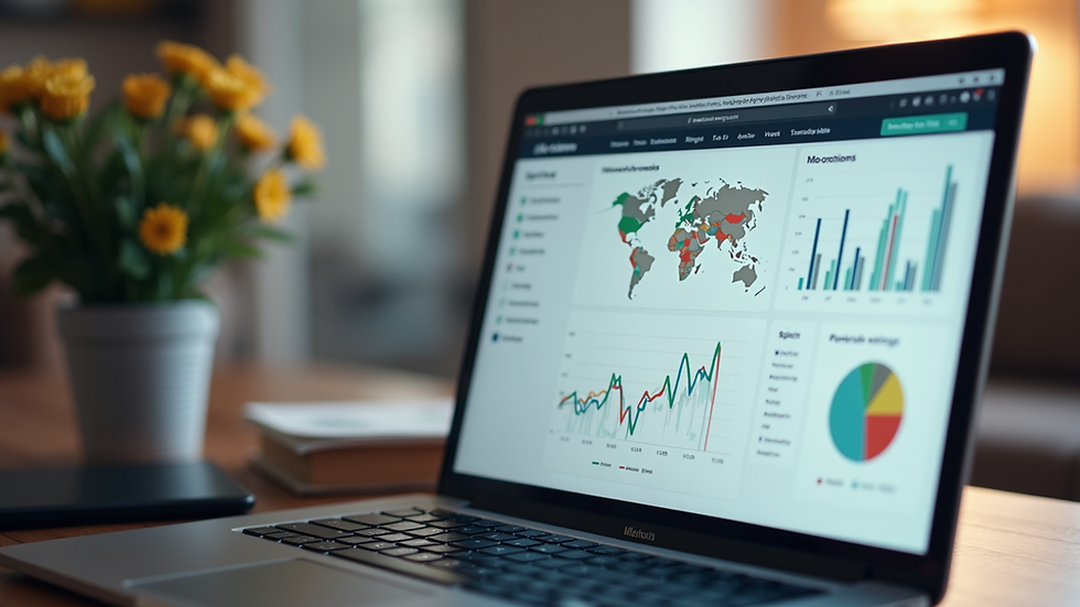 Eye-level view of a laptop screen showing Wix SEO dashboard