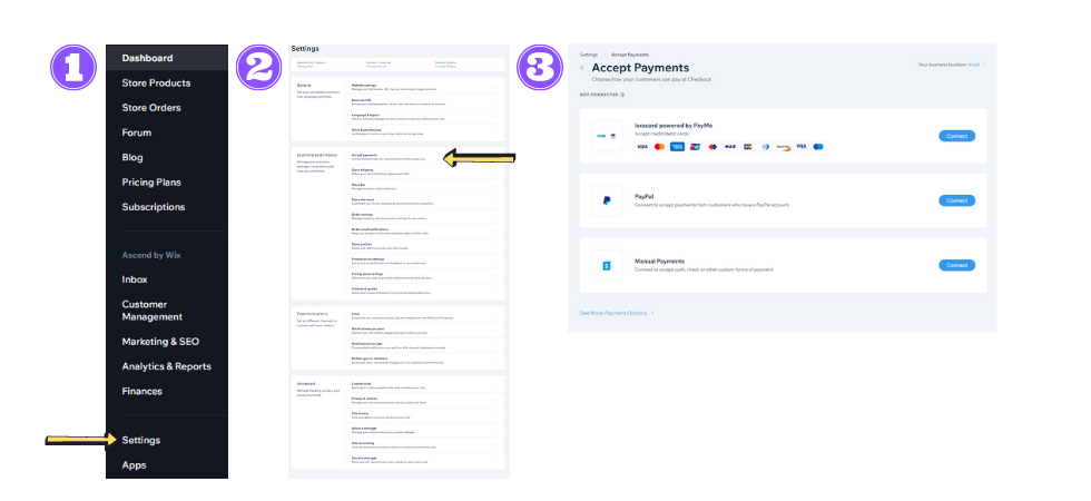 אילו אמצעי תשלום ניתן לקבל באתרי וויקס?