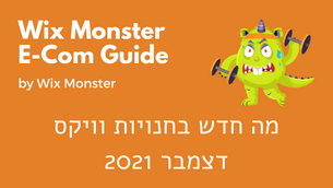 מה חדש בחנויות וויקס דצמבר 2021