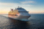 Carnival Cruise ship sailing at sunset