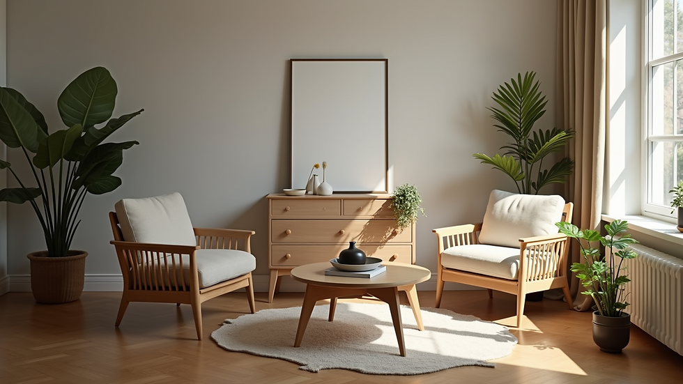 High angle view of a second-hand furniture listing on an online marketplace