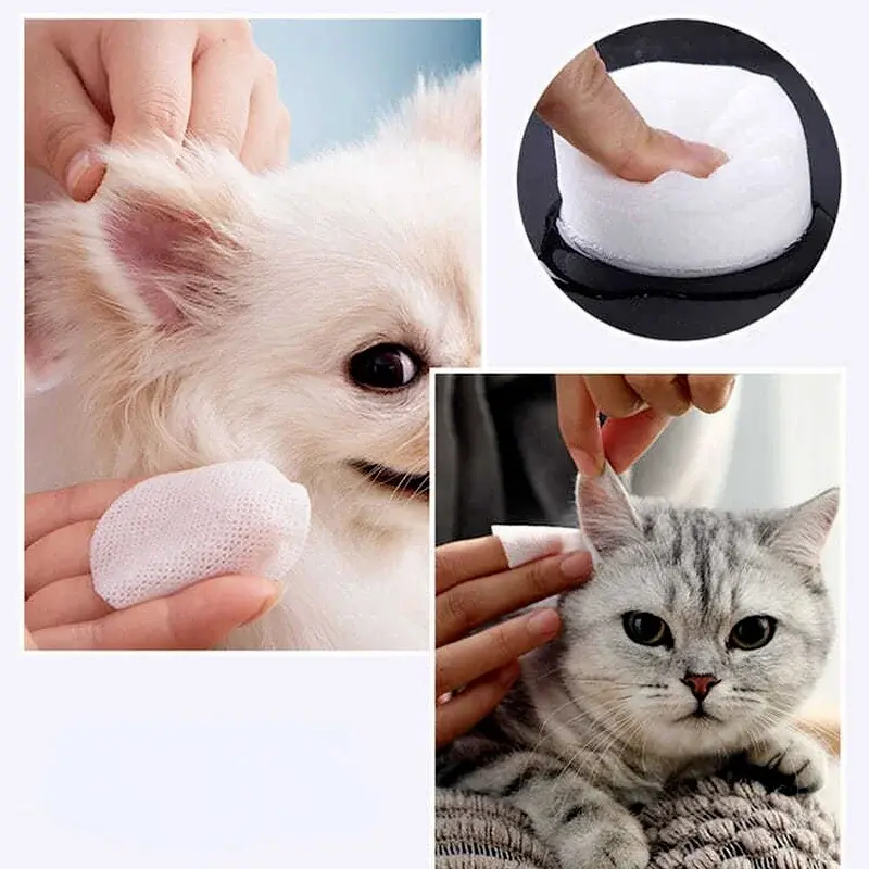 Thumbnail: 130Pcs/set Pet Eye Wipes Dog and Cat Cleaning Wipes Pet Eye Wipes Grooming Tear 