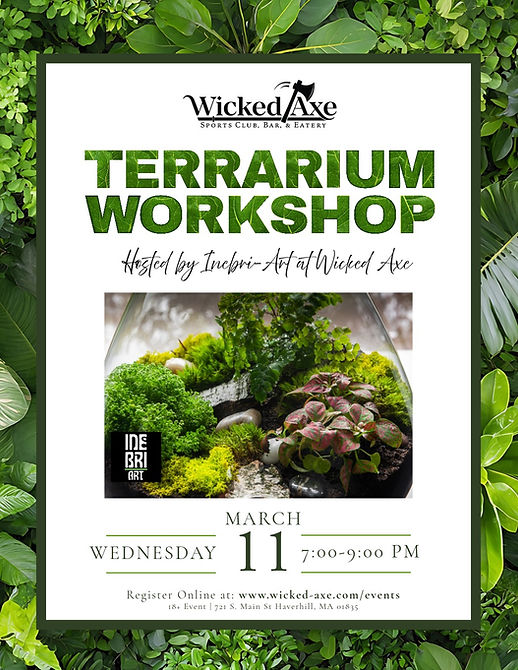 Terrarium Building Workshop Event at Wicked Axe