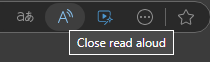 Close Read aloud icon is circled