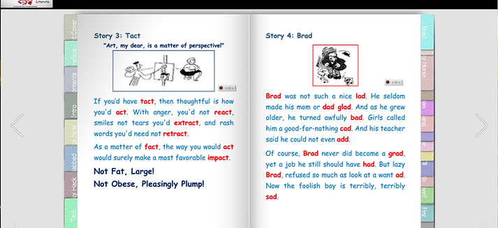 Stories 3 & 4 of Mini flipook One with voice boxes with audio boxes