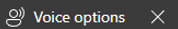 Voice options