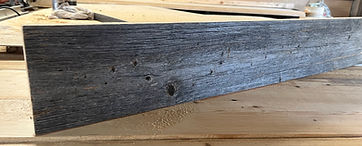 Custom cut and back planed accent wall boards