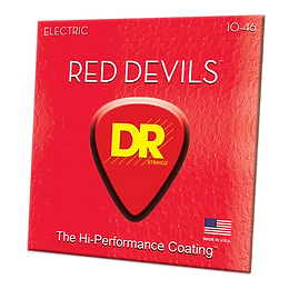 Corde Per Basso Elettrico DR Strings Red Devils RDB-45 Rosse Rivestite K3