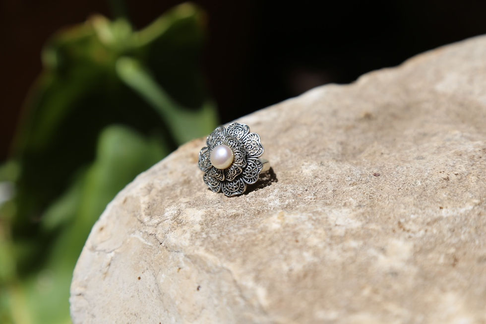 Thumbnail: THE BLOOM OF THE PEARL Ring