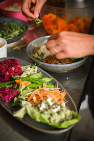 Fair Harvest Permaculture Catering for Anapanasati Retreat Yoga and Therapy with Amber