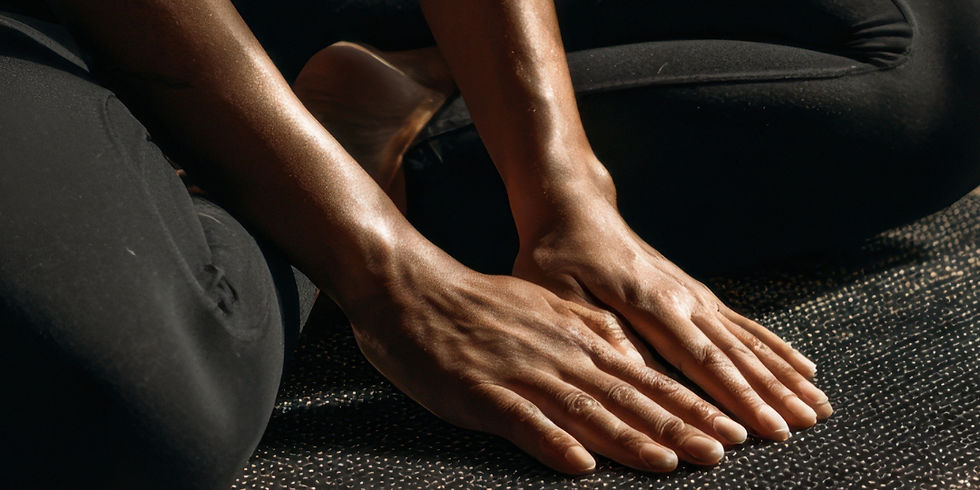 Close-up view of yoga mat and meditation cushion in a calm room