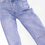 Thumbnail: GIDI CHIC BUTTON CLOSURE POCKETS WASHED WIDE LEG DISTRESS DENIM PANTS