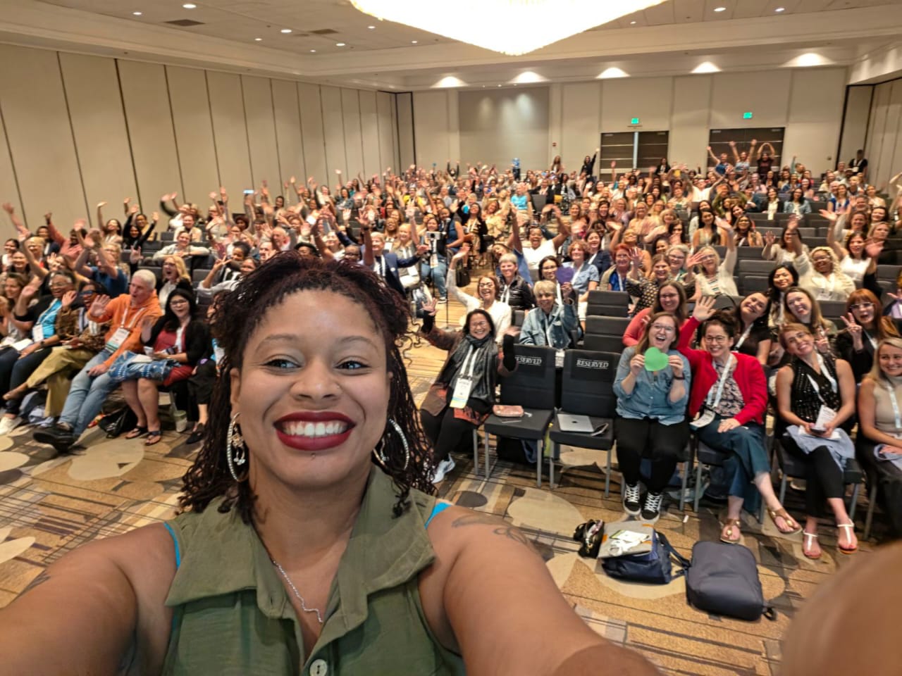 Dr. Jordan with a group of clinicians at a training