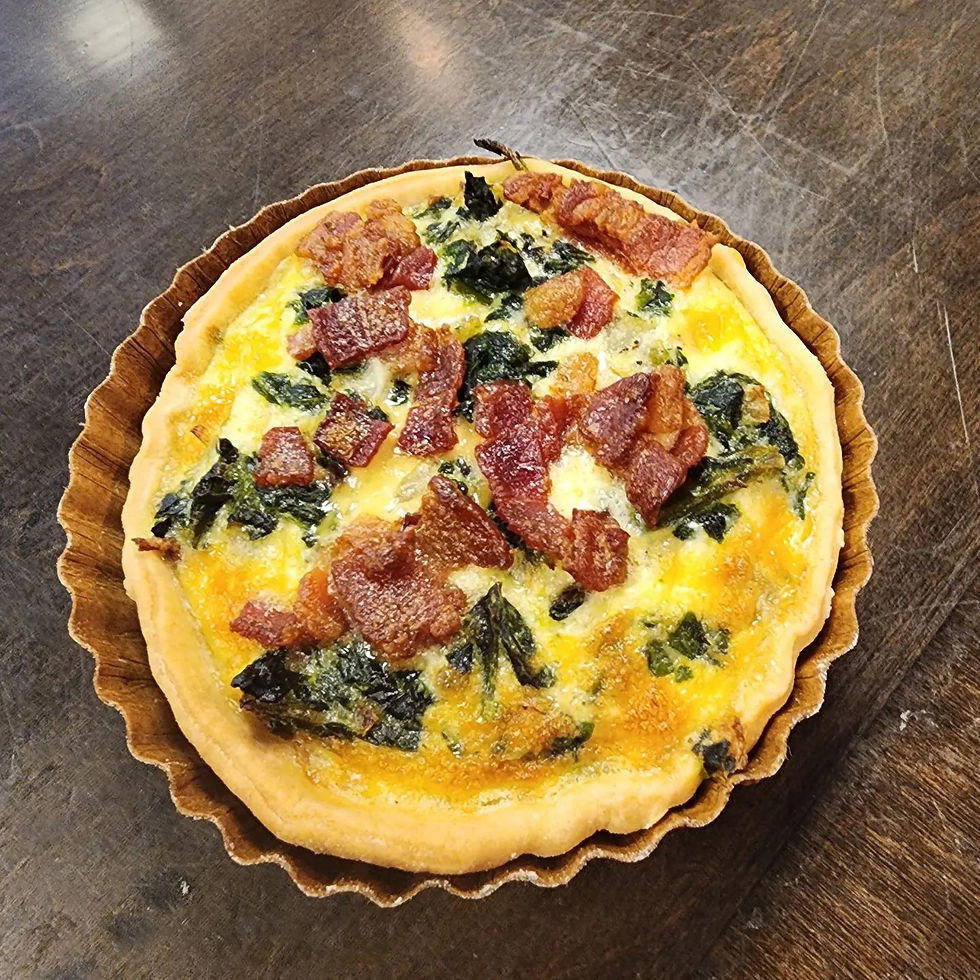 9-INCH SPINACH AND BACON image