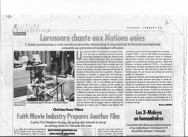 Compte rendu de la prestation de LORNOAR à l'Assemblée générale des Nations Unies