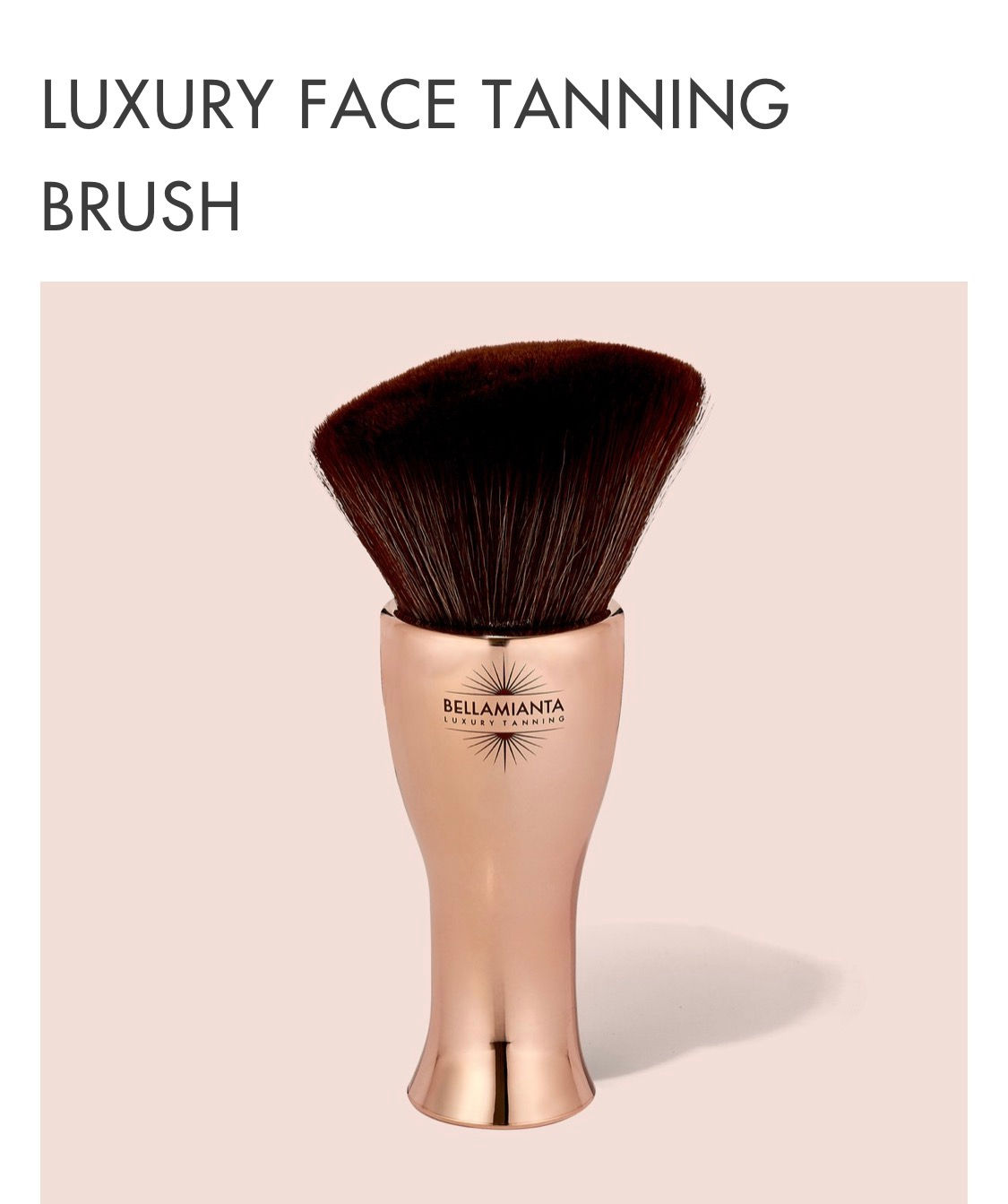 Bellamianta - Luxury facial tanning brush