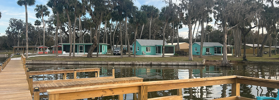 Photo of the boat dock with a boat tied up to it.