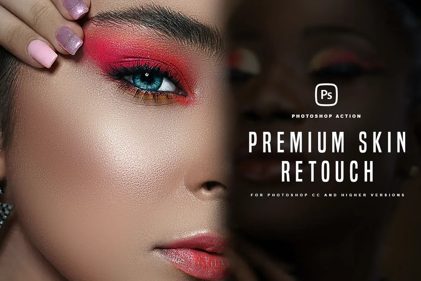 Acción de Photoshop Premium Skin Retouch Fx