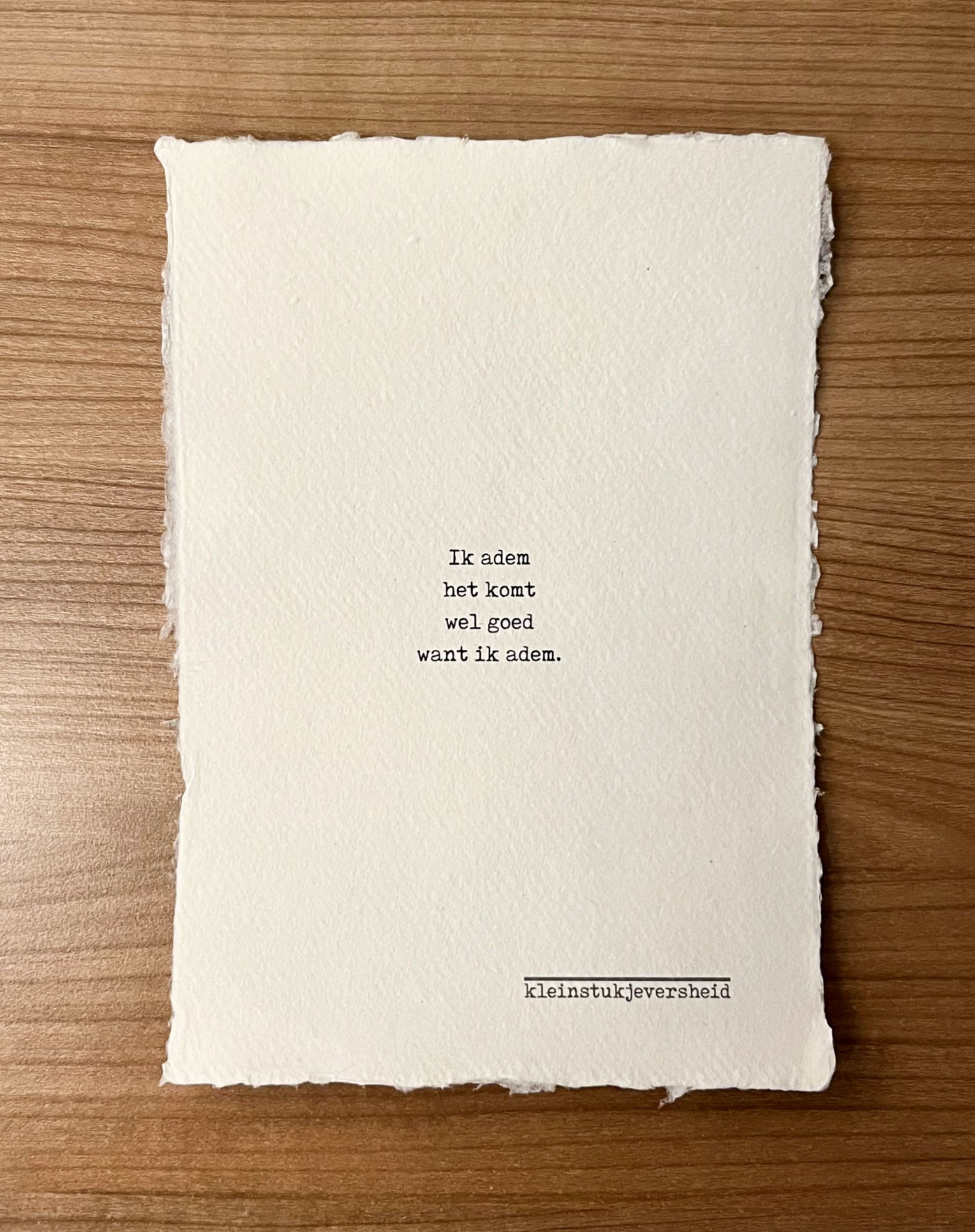 Ik adem (het komt wel goed).