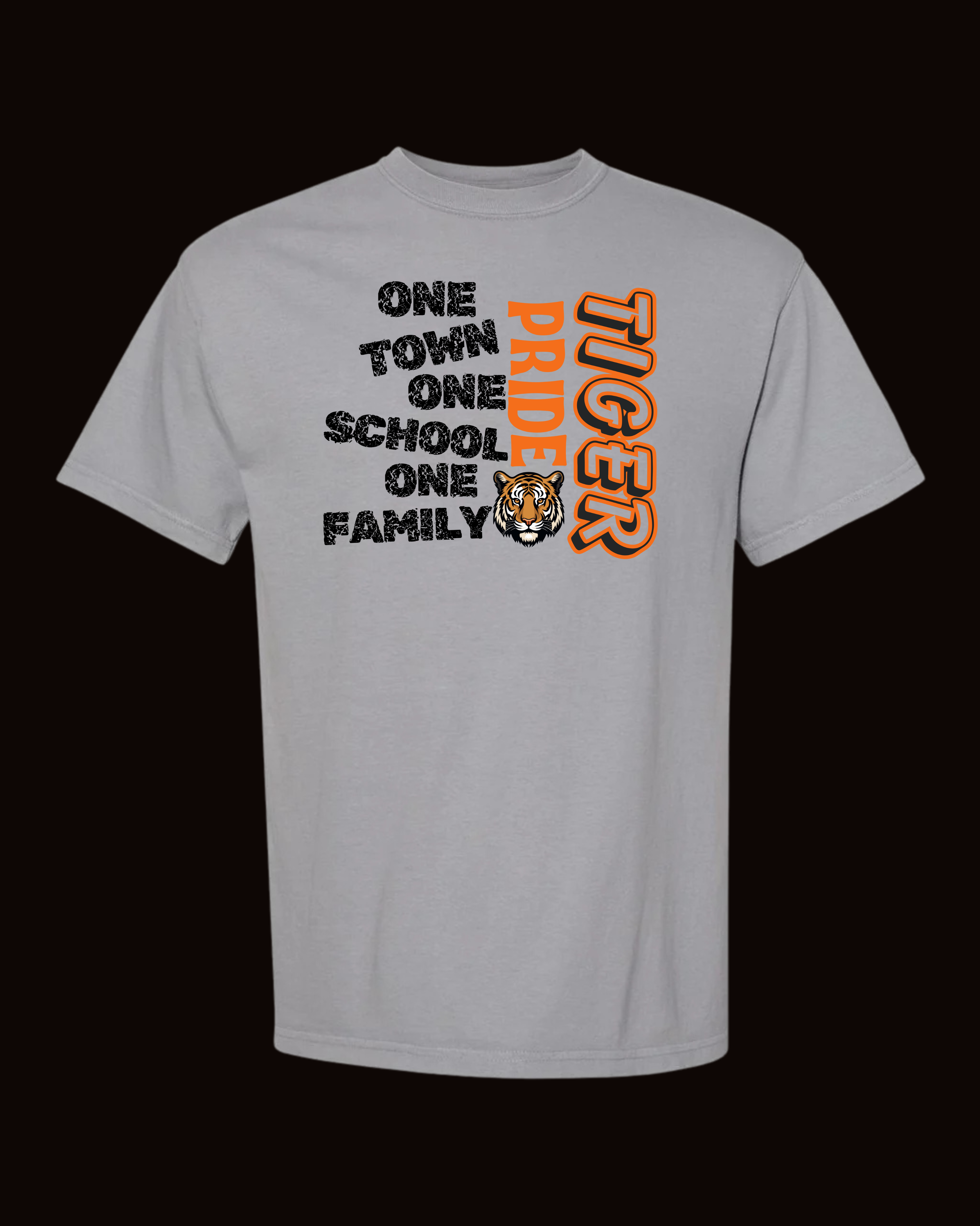 ONE TOWN, ONE SCHOOL, ONE FAMILY- ORANGE TIGER PRIDE