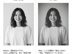 王道レトロ・マット、ビフォーアフター