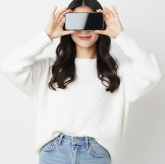 スマホで目隠し