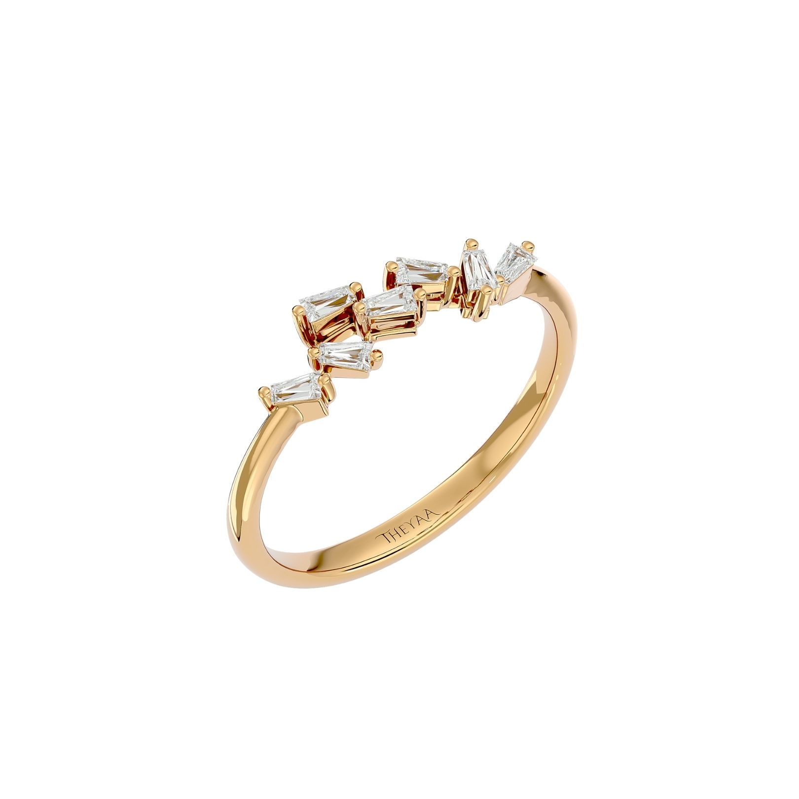 Scattered Baguette Diamond Ring