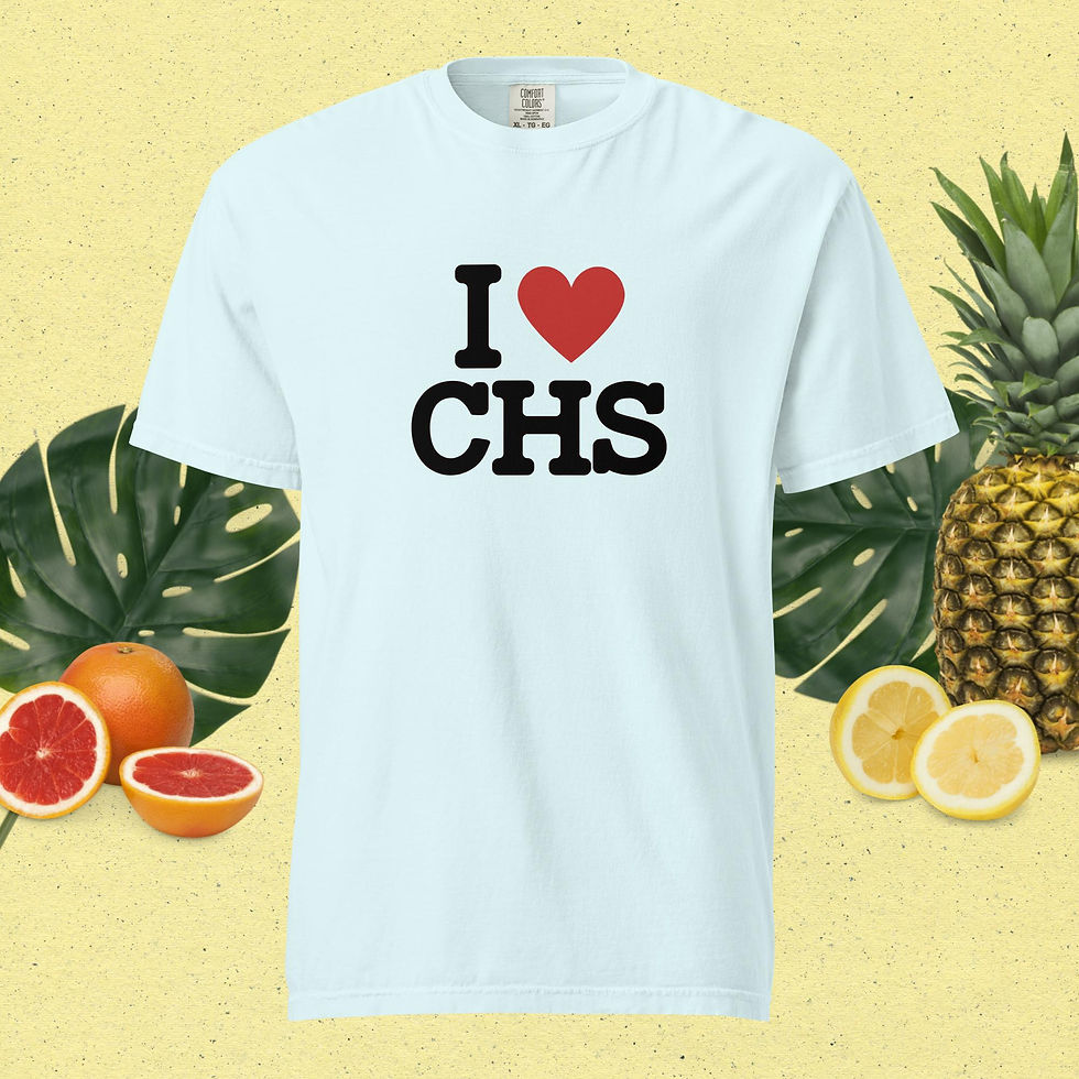 Thumbnail: I Love CHS Unisex garment-dyed heavyweight t-shirt