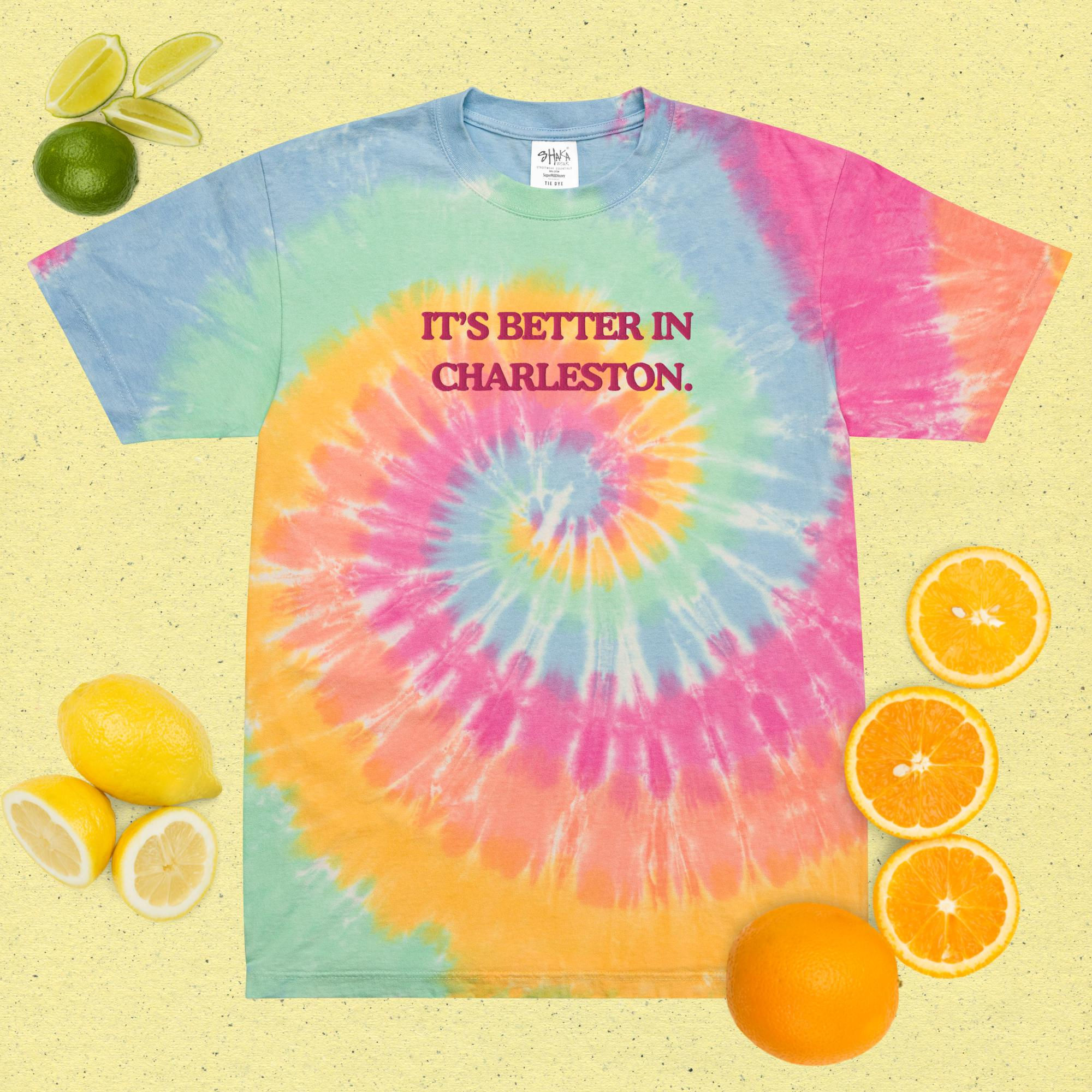 UNISEX OVERSIZE TIE-DYE TEE EMBROIDERED