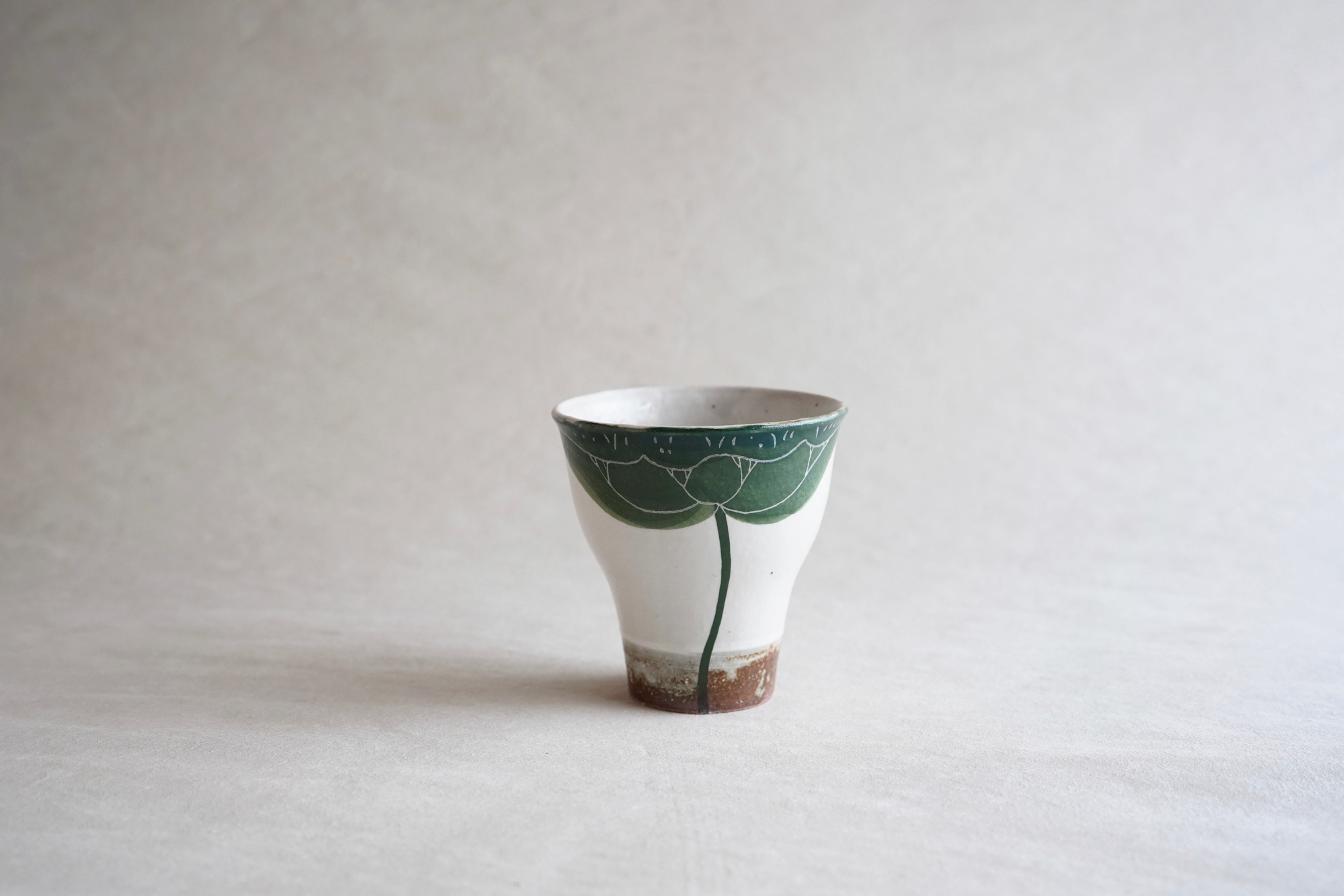 green lotus leaf cup