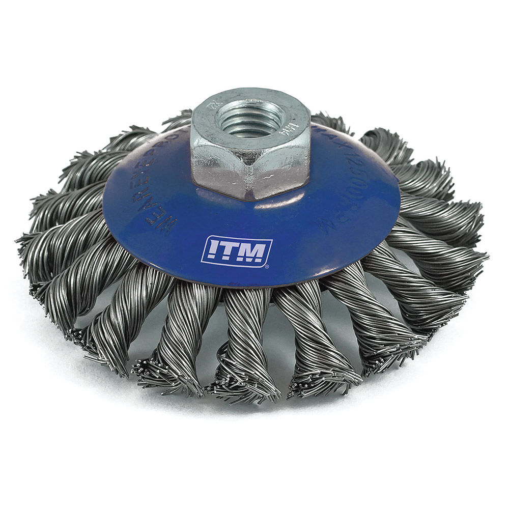ITM Twist Knot Bevel Brush Carbon Steel 100mm