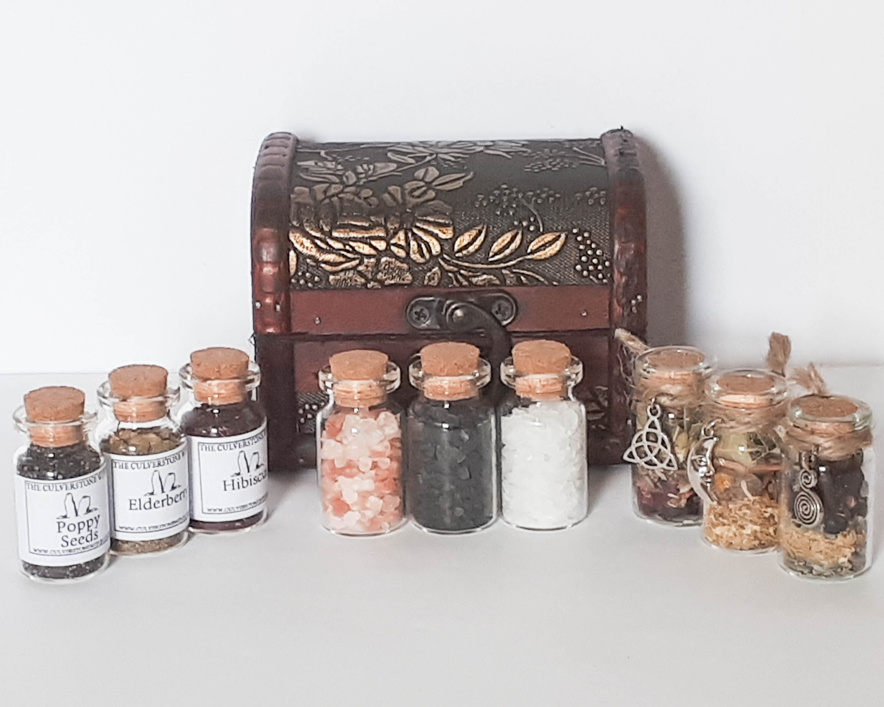 3 Herb 3 Salt 3 Witch Bottle Chest