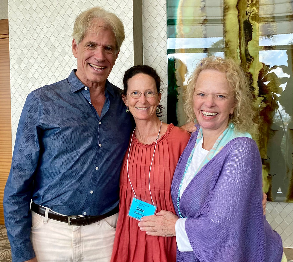 David Feinstein, Ione Aileen and Donna Eden at a training in San Diego, CA