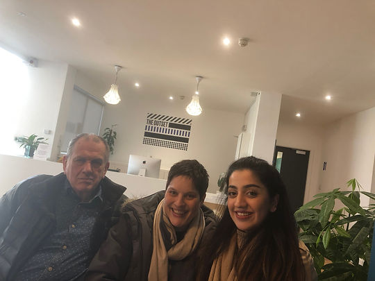 Peter Standing & Jess Standing - owners of Standing Space, Warrington, visit their interior design & fit-out project at The Outset, Warrington
