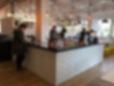 Jess Standing at The Outset, Warrington - after completing interior design & architecture fit-out project there