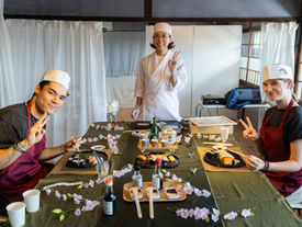 A sushi making experience in a little Edo town near Tokyo.